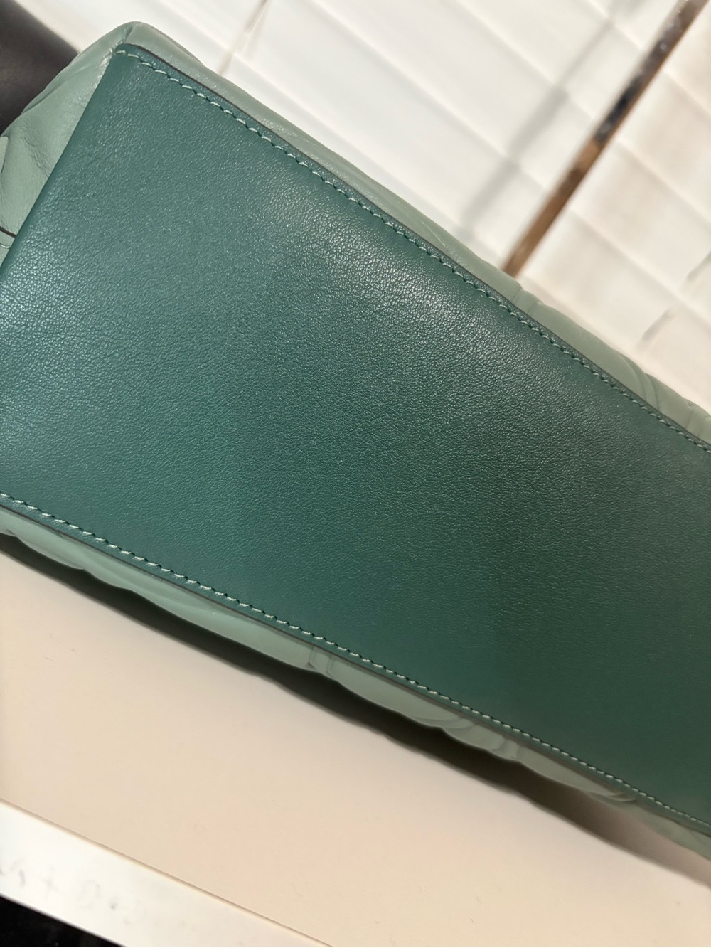 COACH Laurel Shoulder Bag Signature Leather Bag and Wallet Sage Green - Picture 5 of 14